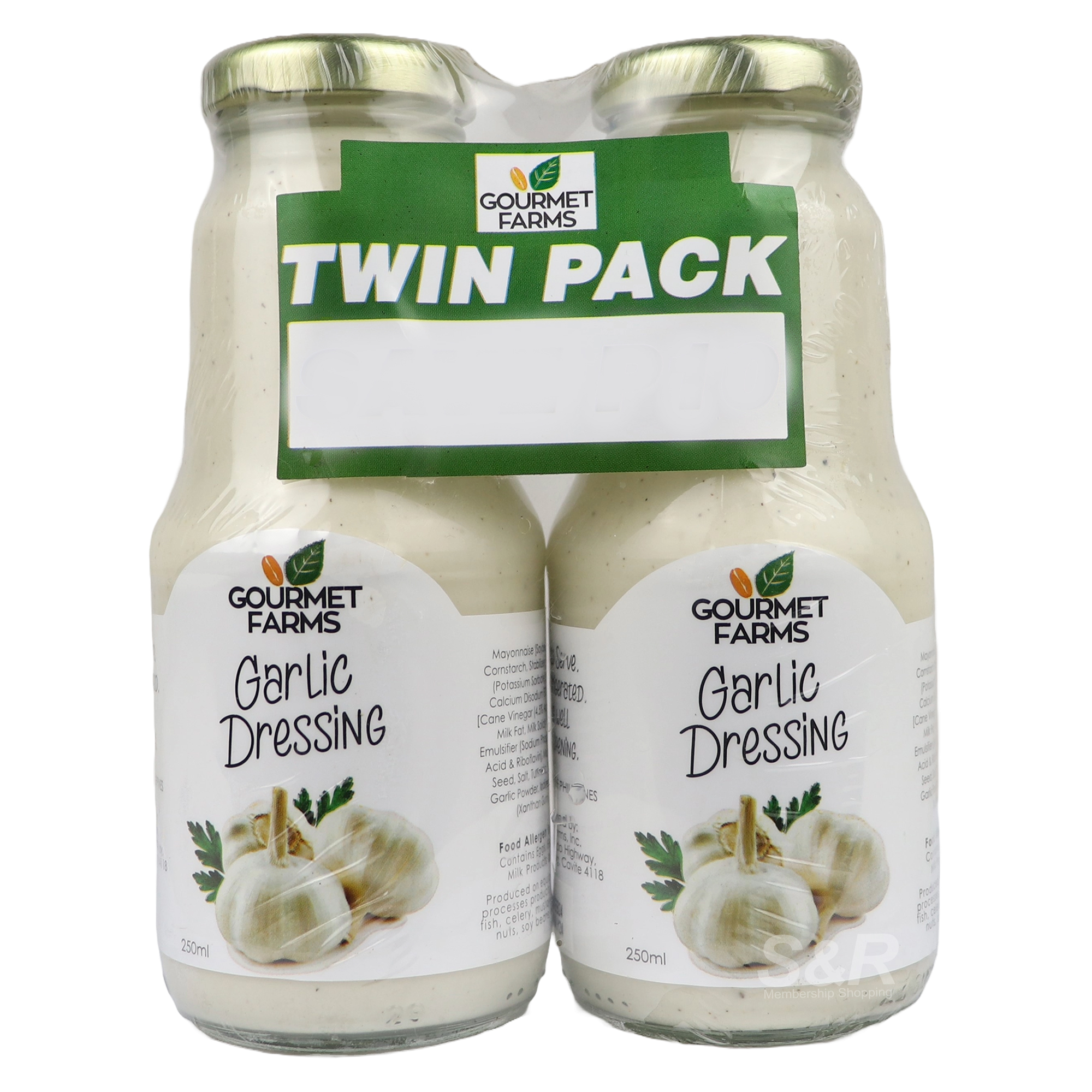 Gourmet Farms Garlic Dressing 2x250mL Gourmet Farms Garlic Dressing 2x250mL